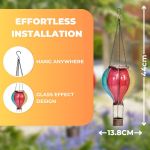Picture of Solar Hot Air Balloon Lantern – Multicoloured Flame Effect