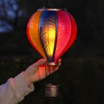 Picture of Solar Hot Air Balloon Lantern – Multicoloured Flame Effect