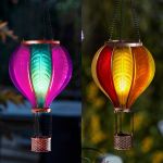 Picture of Solar Hot Air Balloon Lantern – Multicoloured Flame Effect