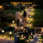Picture of HELESIN Solar Garden Pathway Lights – 6 Pack, Warm White