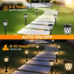 Picture of HELESIN Solar Garden Pathway Lights – 6 Pack, Warm White