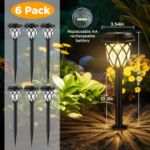 Picture of HELESIN Solar Garden Pathway Lights – 6 Pack, Warm White
