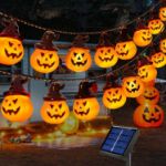 Picture of Abkshine Solar Halloween Pumpkin String Lights – 20 LED, 3m