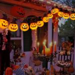 Picture of Abkshine Solar Halloween Pumpkin String Lights – 20 LED, 3m