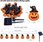 Picture of Abkshine Solar Halloween Pumpkin String Lights – 20 LED, 3m