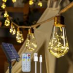 Picture of Ollny 6m Solar Hemp Rope Festoon Lights – 16 Bulbs