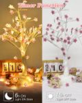 Picture of Cherry Blossom Fairy String Lights – 20 LED Pink Flowers