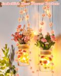 Picture of Cherry Blossom Fairy String Lights – 20 LED Pink Flowers