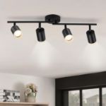 Picture of Gr4tec 6-Way Adjustable Black Ceiling Spotlight with GU10