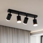 Picture of Gr4tec 6-Way Adjustable Black Ceiling Spotlight with GU10