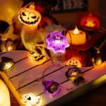 Picture of Halloween String Lights 3M 20 LEDs, Battery Operated Pumpkin Ghost Spider Bat Witch Party Décor