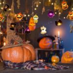 Picture of Halloween String Lights 3M 20 LEDs, Battery Operated Pumpkin Ghost Spider Bat Witch Party Décor