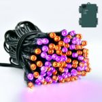 Picture of Halloween Decoration Lights 5M 50 LED Orange Purple Fairy Lights with Timer, Waterproof Battery Operated