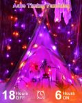Picture of Halloween Decoration Lights 5M 50 LED Orange Purple Fairy Lights with Timer, Waterproof Battery Operated
