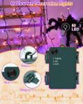 Picture of Halloween Decoration Lights 5M 50 LED Orange Purple Fairy Lights with Timer, Waterproof Battery Operated
