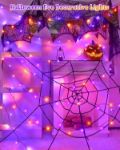 Picture of Halloween Decoration Lights 5M 50 LED Orange Purple Fairy Lights with Timer, Waterproof Battery Operated