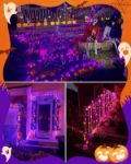 Picture of Halloween Decoration Lights 5M 50 LED Orange Purple Fairy Lights with Timer, Waterproof Battery Operated