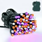 Picture of Halloween Decoration Lights 5M 50 LED Orange Purple Fairy Lights with Timer, Waterproof Battery Operated