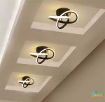 Picture of 22W Modern Creative LED Ceiling Lamp – 3 colour changing – Interweave Black Design – Energy-Efficient Flush Mount Ceiling Light for Bedrooms, Living Rooms & UK Homes
