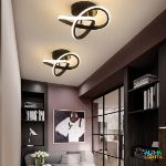 Picture of 22W Modern Creative LED Ceiling Lamp – 3 colour changing – Interweave Black Design – Energy-Efficient Flush Mount Ceiling Light for Bedrooms, Living Rooms & UK Homes