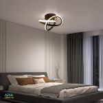 Picture of 22W Modern Creative LED Ceiling Lamp – 3 colour changing – Interweave Black Design – Energy-Efficient Flush Mount Ceiling Light for Bedrooms, Living Rooms & UK Homes