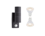 Picture of Outdoor Wall Light, Stainless Steel Up Down Motion Sensor Wall Lights with PIR Sensor, Mains Powered Exterior Outdoor Wall Lamp