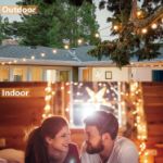 Picture of 100FT/30M Outdoor Festoon String Lights, Waterproof Garden Party Lights with 50+2 LED Bulbs, 2700K Warm White Mains Powered Patio Lights for Wedding, Yard & Christmas
