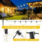 Picture of Solar String Lights Outdoor Garden – Festoon Lights with Remote Control, Waterproof LED Fairy Lights for Patio, Yard, Garden, Party & Wedding
