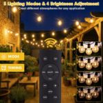 Picture of Solar String Lights Outdoor Garden – Festoon Lights with Remote Control, Waterproof LED Fairy Lights for Patio, Yard, Garden, Party & Wedding