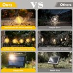 Picture of Solar String Lights Outdoor Garden – Festoon Lights with Remote Control, Waterproof LED Fairy Lights for Patio, Yard, Garden, Party & Wedding