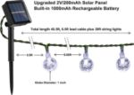 Picture of Solar Garden String Lights Outdoor, 36ft 60 LED Crystal Ball Lights, Waterproof Solar Powered Fairy Lights for Garden, Patio, Yard, Party & Indoor Decoration