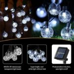 Picture of Solar Garden String Lights Outdoor, 36ft 60 LED Crystal Ball Lights, Waterproof Solar Powered Fairy Lights for Garden, Patio, Yard, Party & Indoor Decoration