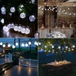 Picture of Solar Garden String Lights Outdoor, 36ft 60 LED Crystal Ball Lights, Waterproof Solar Powered Fairy Lights for Garden, Patio, Yard, Party & Indoor Decoration