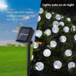 Picture of Solar Garden String Lights Outdoor, 36ft 60 LED Crystal Ball Lights, Waterproof Solar Powered Fairy Lights for Garden, Patio, Yard, Party & Indoor Decoration