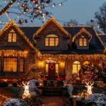 Picture of Solar Garden String Lights 10M/33Ft, 60 LED Warm White Crystal Ball & Star Fairy Lights, IP65 Waterproof Outdoor Decorative Lights with 8 Modes for Garden, Yard, Patio & Home