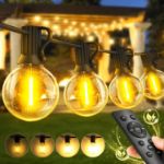 Picture of 150FT Outdoor String Lights, G40 LED Festoon Lights, Waterproof Garden Patio Lights, Mains Powered Shatterproof Bulbs for Backyard, Gazebo, Pergola, Balcony, Party & Wedding