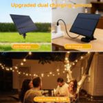 Picture of 15M Solar String Lights Outdoor – Festoon Lights with 40+2 G40 LED Bulbs, Waterproof Garden Lights for Patio, Yard, Gazebo, Pergola, Wedding, Party & Garden
