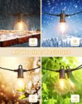 Picture of 15m Outdoor Garden String Lights Mains Powered, Festoon Lights with 25+2 G50 LED Bulbs, IP65 Waterproof Connectable Patio Lights for Garden, Backyard, Wedding & Party – Warm White
